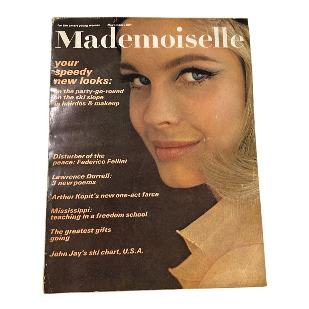 Mademoiselle Magazine November 1964 Mod Fashion Federico Fellini Lawrence Durrel